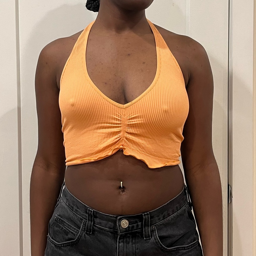 Size small Urban Outfitters orange crop top